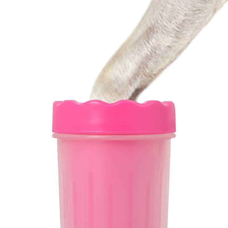 Pet foot wash cup dog paw wash foot pet supplies soft silicone brush easy to clean cat dog bath brush