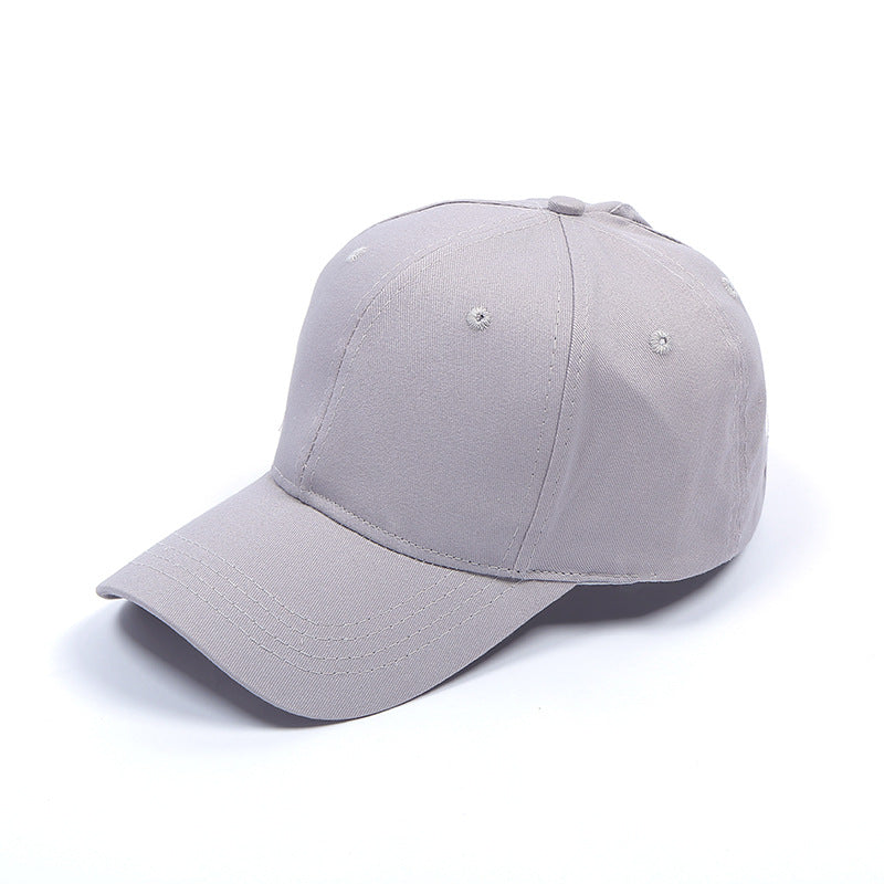 Women's ponytail baseball cap solid color breathable sunshade sun hat after opening Sports tennis cap