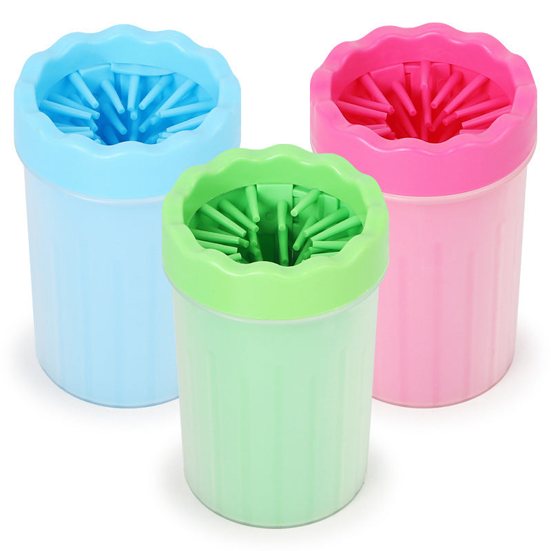Pet foot wash cup dog paw wash foot pet supplies soft silicone brush easy to clean cat dog bath brush