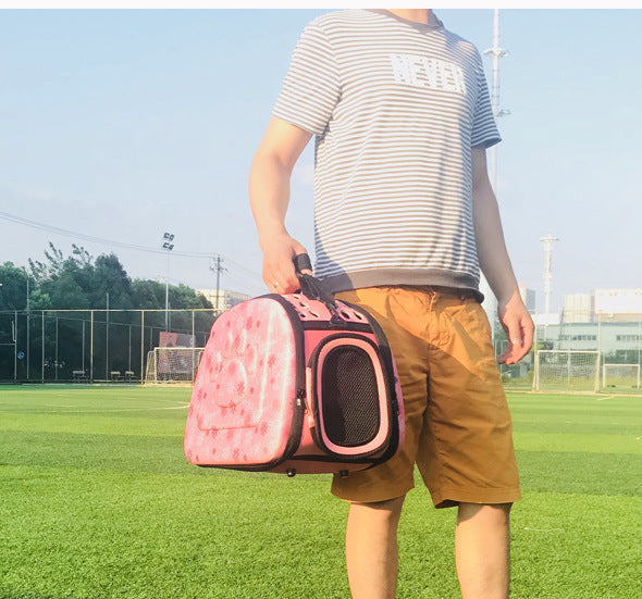 Pet bag portable cat bag dog bag EVA folding pet out backpack bag pet supplies