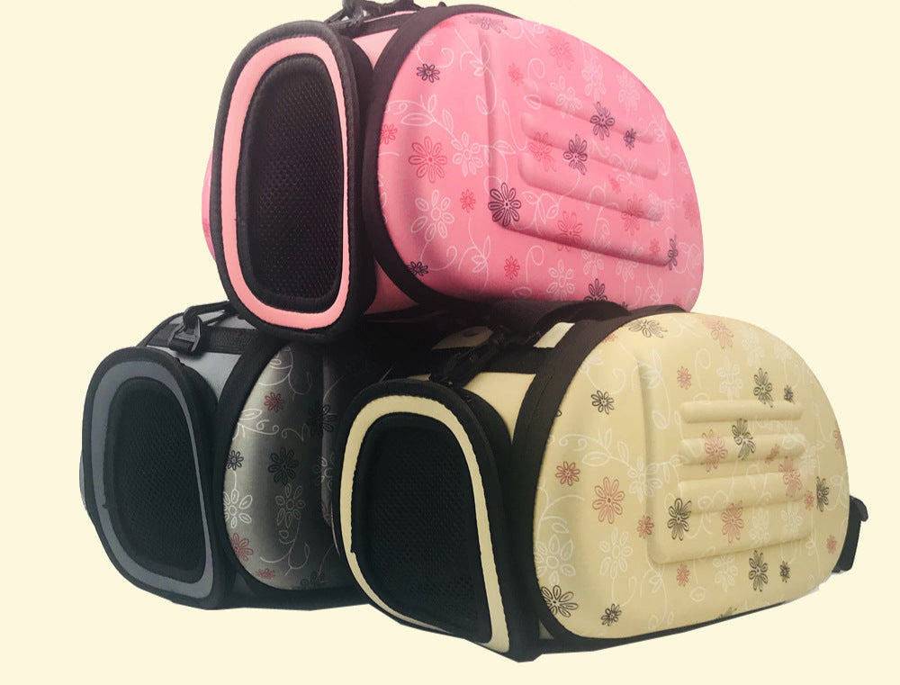 Pet bag portable cat bag dog bag EVA folding pet out backpack bag pet supplies