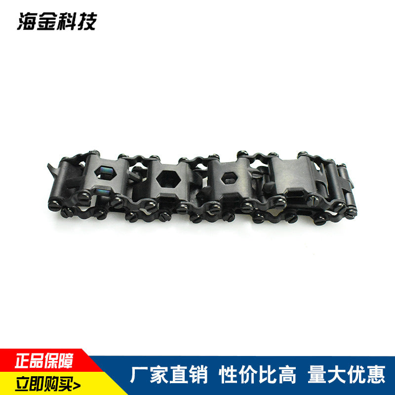 Stainless Steel Multi-Function Bracelet Wearable Outdoor Survival Bracelet Screwdriver Tool Creative Bracelet