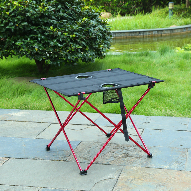 Factory direct sale outdoor ultra light aluminum alloy portable folding table picnic camping barbecue square folding table