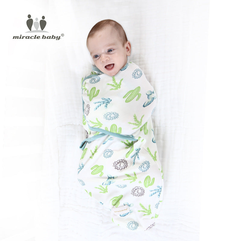 Cross-border hot-selling baby swaddle sleeping bag Newborn swaddle wrapper Spring and summer thin cotton sleeping bag