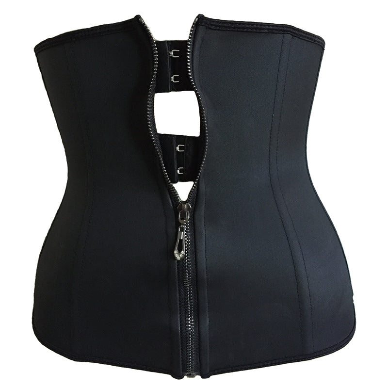Explosive sports fitness abdomen corset rubber corset latex corset breasted zipper corset waist seal