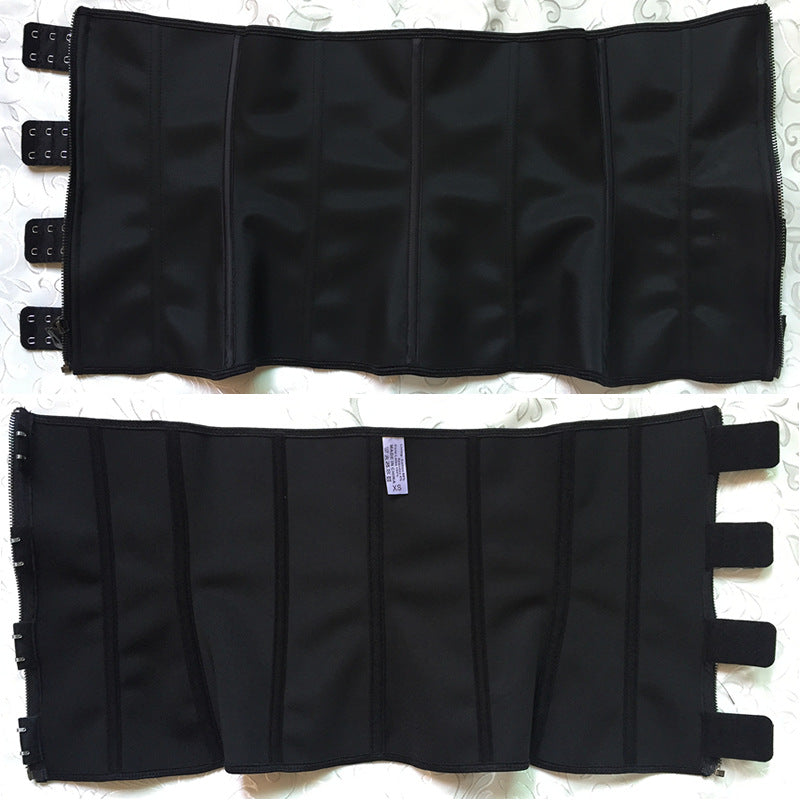 Explosive sports fitness abdomen corset rubber corset latex corset breasted zipper corset waist seal