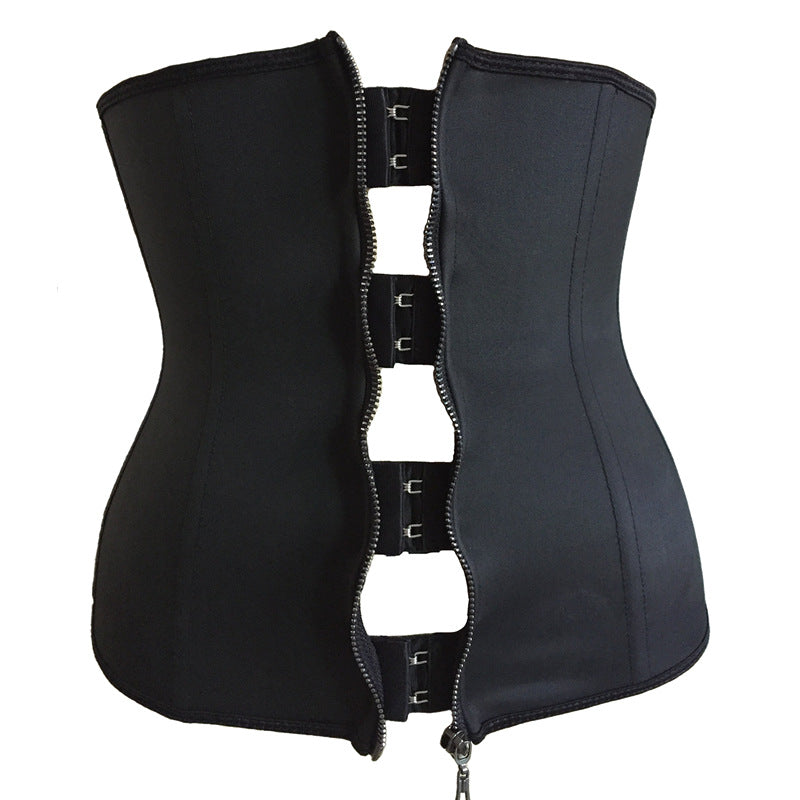 Explosive sports fitness abdomen corset rubber corset latex corset breasted zipper corset waist seal