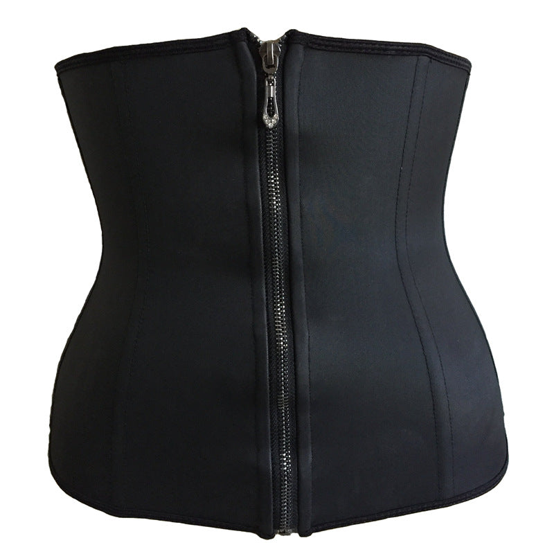 Explosive sports fitness abdomen corset rubber corset latex corset breasted zipper corset waist seal