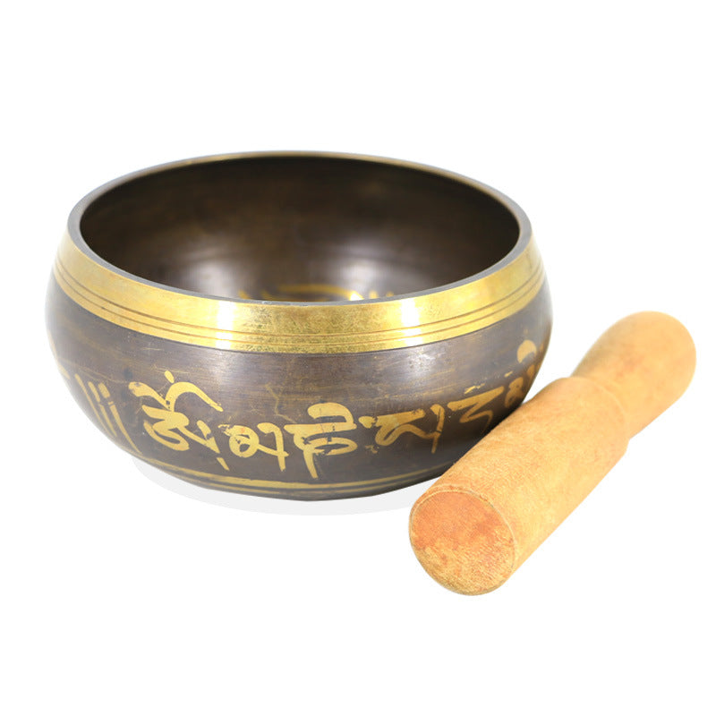 Buddhism wholesale Nepalese Buddhist sound bowl chanting bowl Tibetan chanting bowl yoga meditation bowl sound therapy bowl Buddha sound bowl copper chime