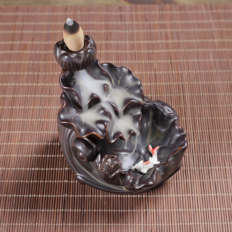 Ceramic Decoration Home Furnishing New Chinese Office Zen Zen Agarwood Sandalwood Incense Burner Ceramic Crafts Decoration
