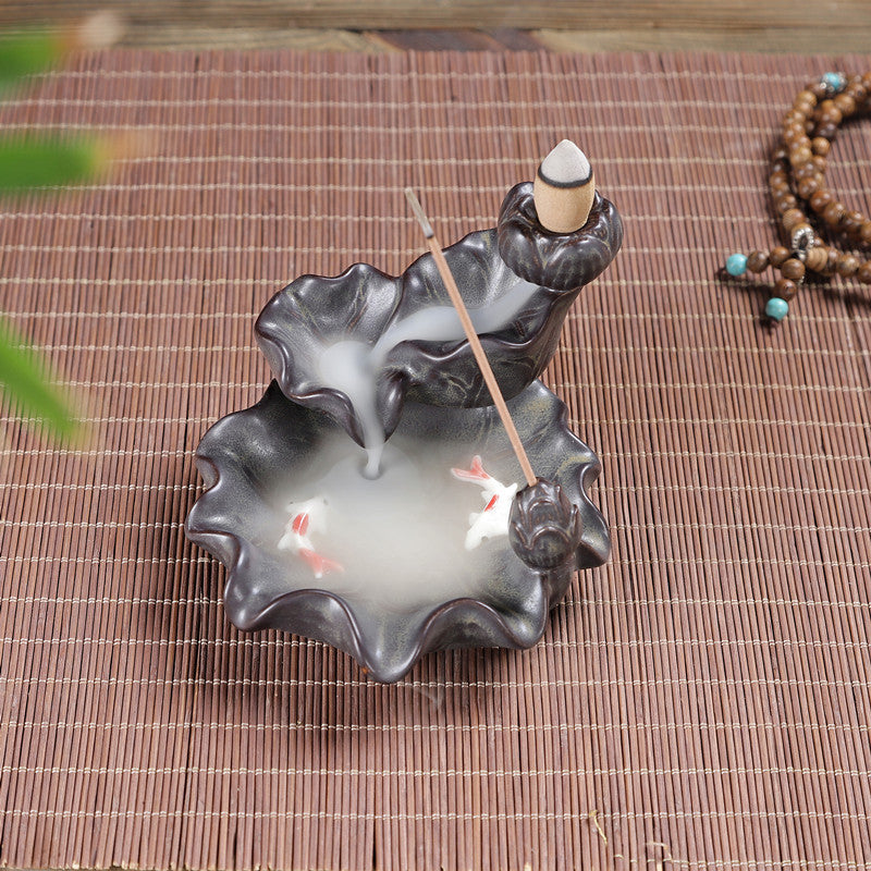Ceramic Decoration Home Furnishing New Chinese Office Zen Zen Agarwood Sandalwood Incense Burner Ceramic Crafts Decoration