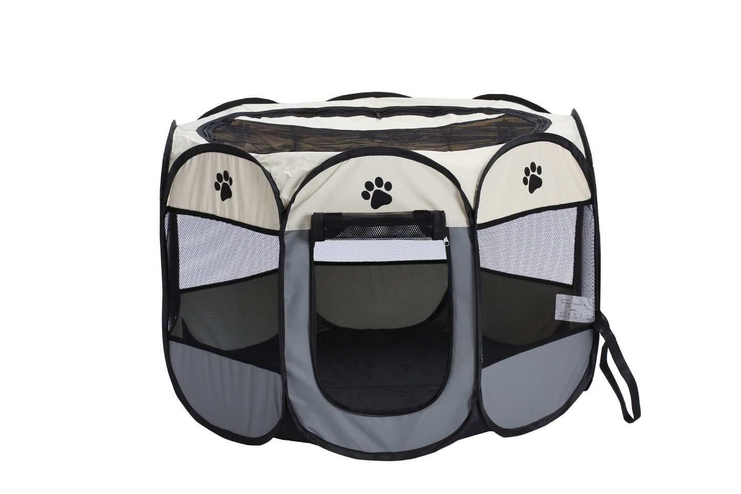 Manufacturers supply fast folding octagonal pet fence 600D Oxford cloth waterproof scratch-resistant cat and dog cage pet cage