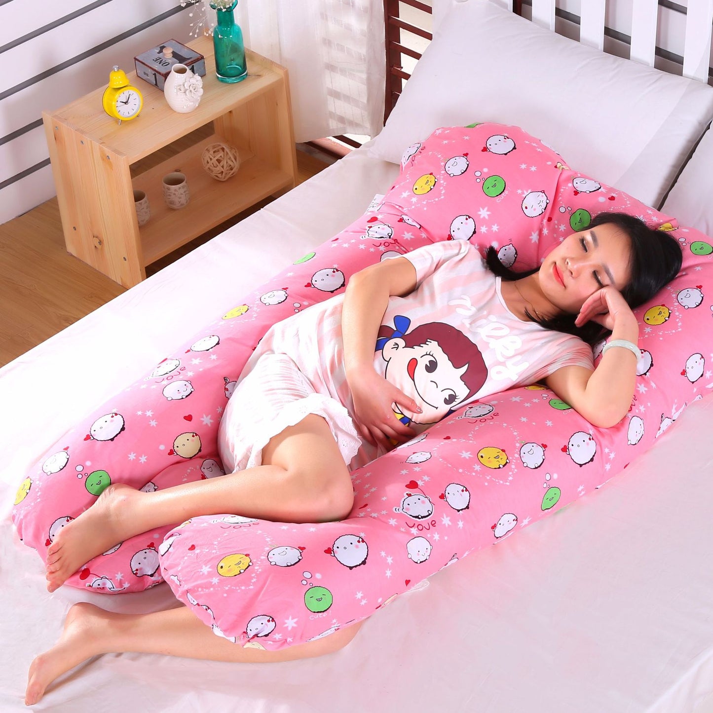 Multifunctional maternity pillow side pillow cotton removable and washable U-shaped nap pillow cushion factory direct sales