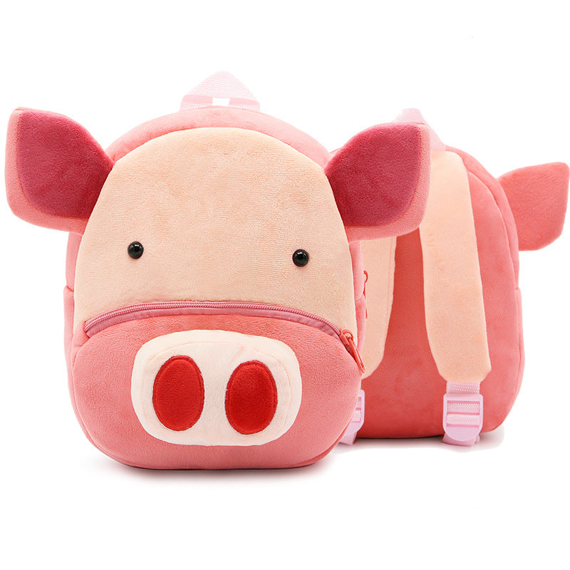 Zoo series cute children's school bag shoulder bag plush backpack kindergarten early education park bag manufacturer
