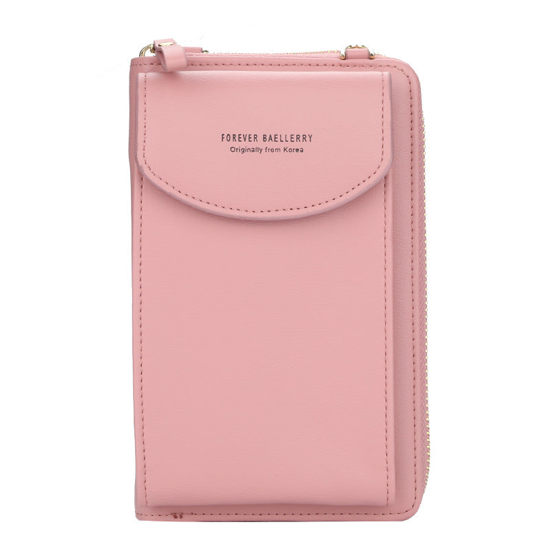 Ms. baellerry wallet solid color small diagonal bag multifunctional mobile phone medium and long clutch bag coin purse women
