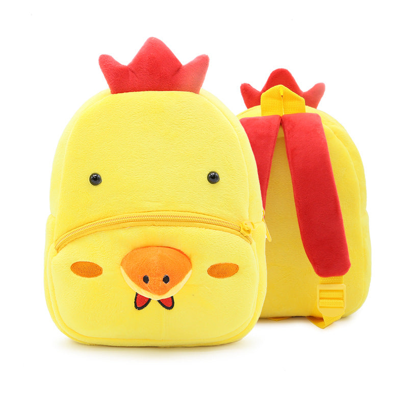 Zoo series cute children's school bag shoulder bag plush backpack kindergarten early education park bag manufacturer