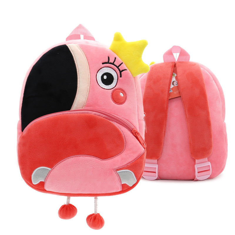 Zoo series cute children's school bag shoulder bag plush backpack kindergarten early education park bag manufacturer