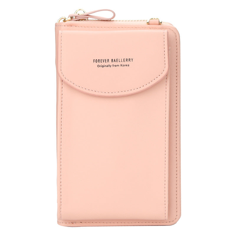 Ms. baellerry wallet solid color small diagonal bag multifunctional mobile phone medium and long clutch bag coin purse women