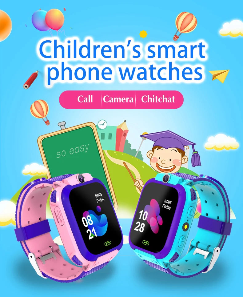 Q12 Smart Watch LBS Kid SmartWatches Baby Watch 1.44 Inch Voice Chat GPS Finder Locator Tracker Anti Lost Monitor with Box
