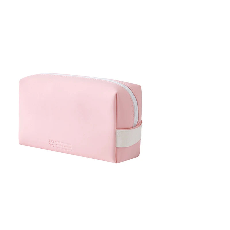ins wind solid color cosmetic bag PU hand storage bag cosmetic bag mini storage bag customization