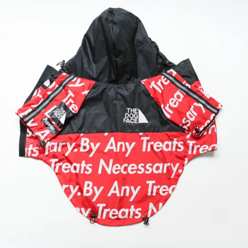 Spring Dog Clothes Windproof Waterproof Fashion Dog Jacket For Large Dogs Labrador Bulldog Dog Raincoat