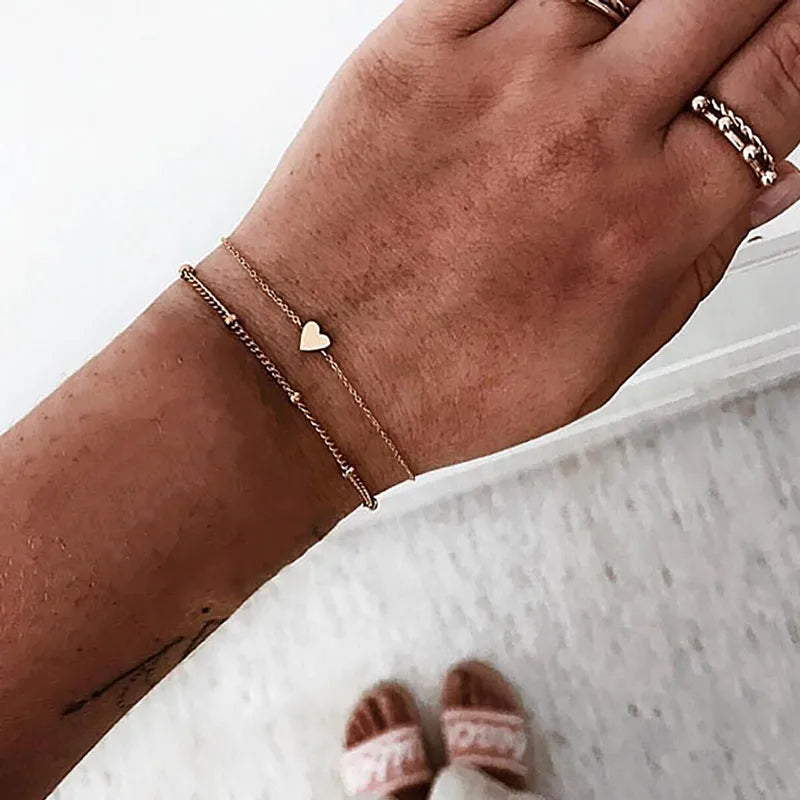 30 Styles Women Girls Mix Round alloy Crystal Charm Bracelets Fashion Boho Heart Map Pineapple Bracelets Sets Jewelry Gift
