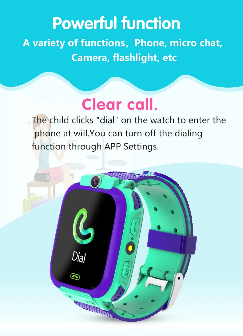 Q12 Smart Watch LBS Kid SmartWatches Baby Watch 1.44 Inch Voice Chat GPS Finder Locator Tracker Anti Lost Monitor with Box