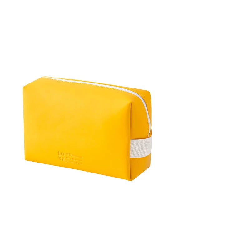ins wind solid color cosmetic bag PU hand storage bag cosmetic bag mini storage bag customization
