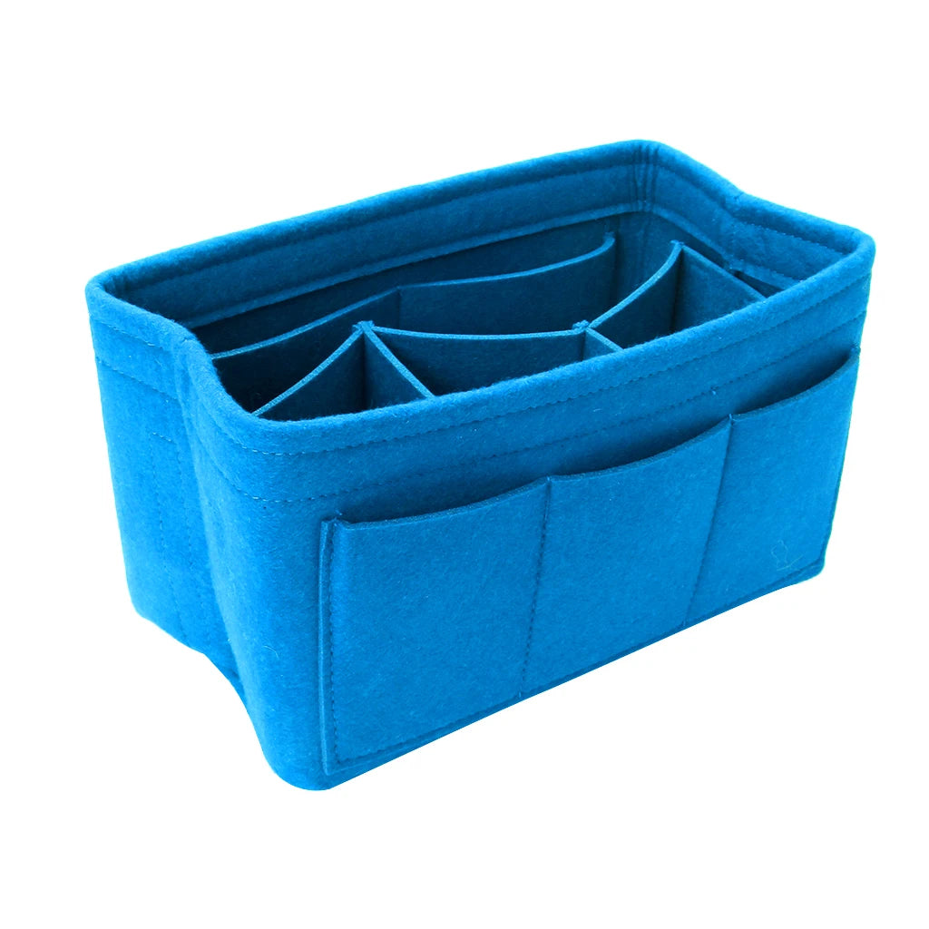 Felt Makeup Bag Organizer Insert Bag Handbag Multi-functional Travel Cosmetic Case Girl Toiletry Storage Bags 2019