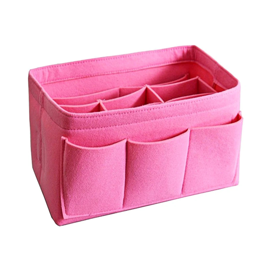 Felt Makeup Bag Organizer Insert Bag Handbag Multi-functional Travel Cosmetic Case Girl Toiletry Storage Bags 2019