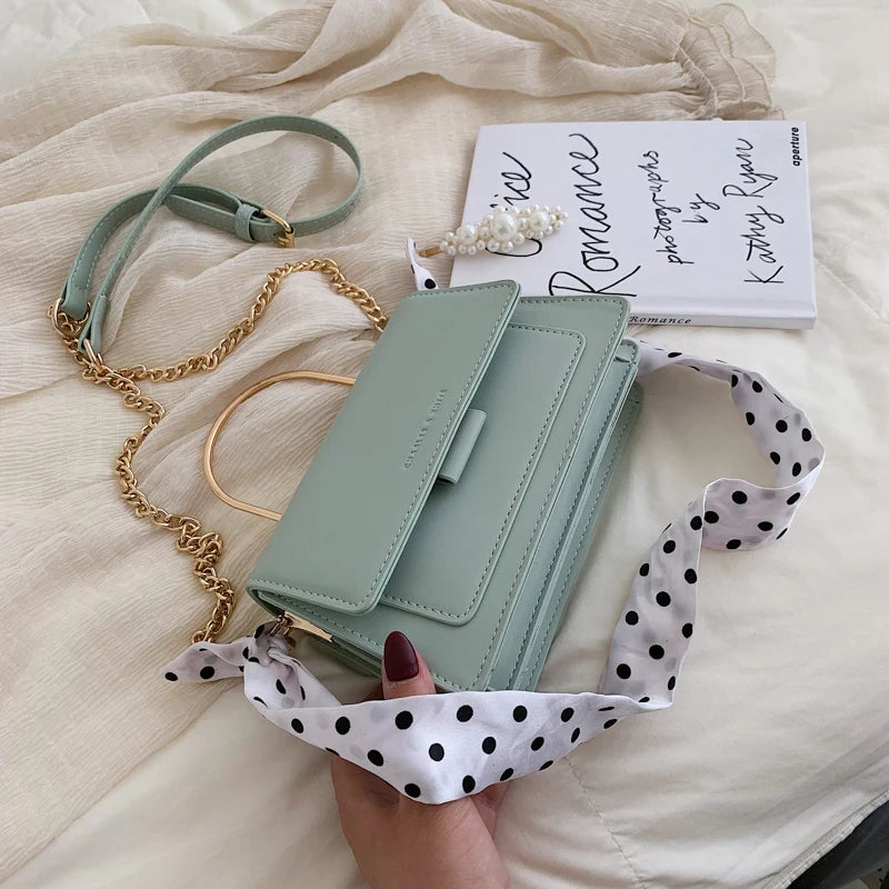 Textured French niche small bag female 2020 new fashion wild shoulder bag foreign silk scarf portable crossbody bag