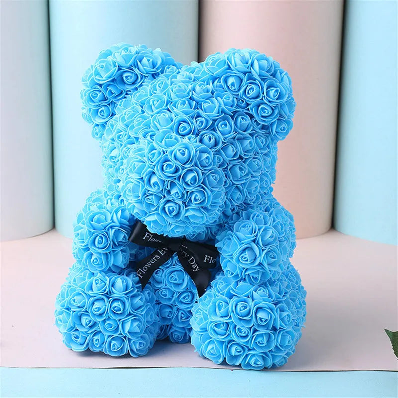 Rose Flower Artificial Red Teddy Bear For Birthday Gifts Valentine's Day Gift Plush Rose Bear Creative Gifts Toys for Girlfriend