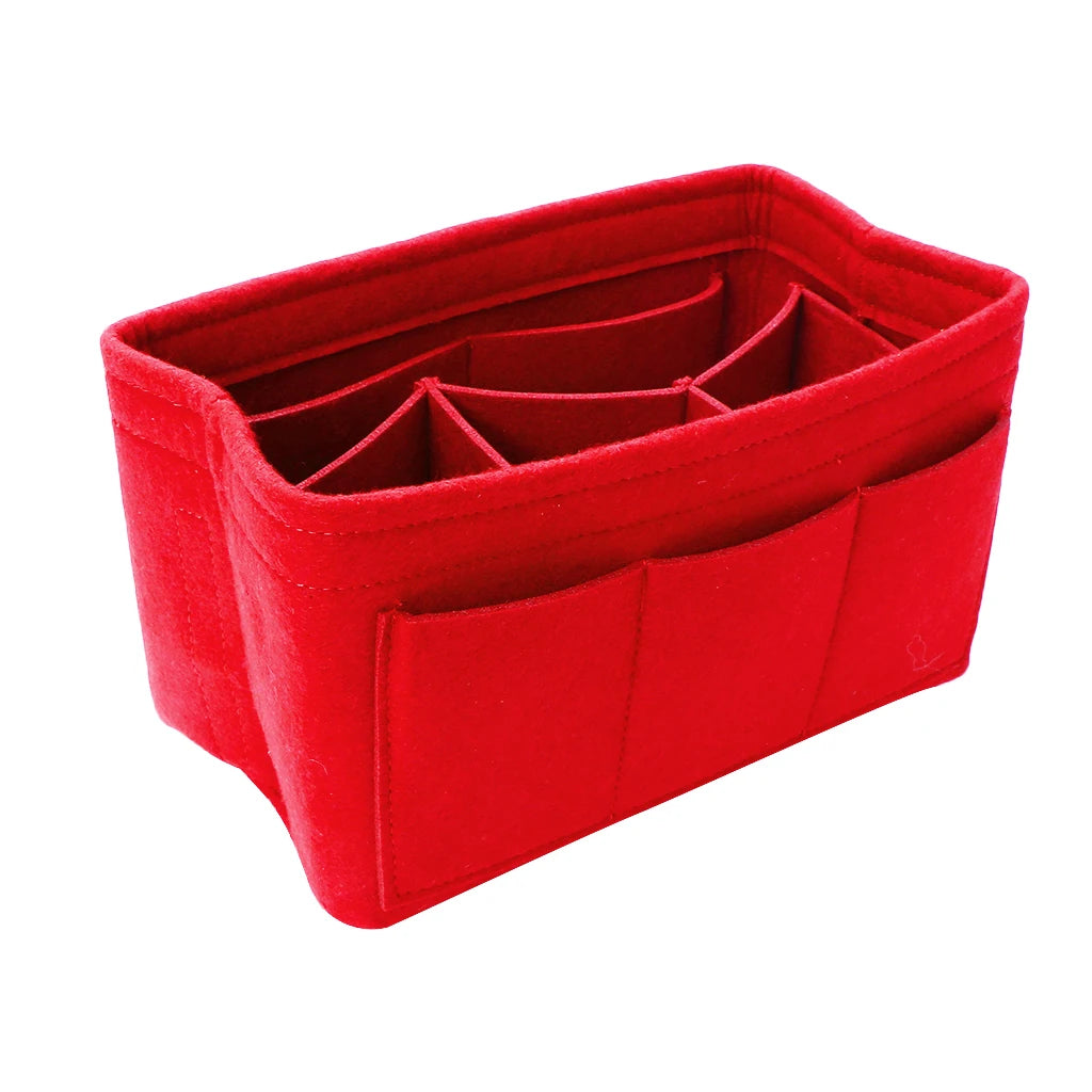 Felt Makeup Bag Organizer Insert Bag Handbag Multi-functional Travel Cosmetic Case Girl Toiletry Storage Bags 2019