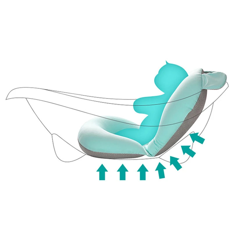 Baby Foldable Bath Tub Pad Infant Safety Shower Antiskid Cushion Plastic Net Mat New Design