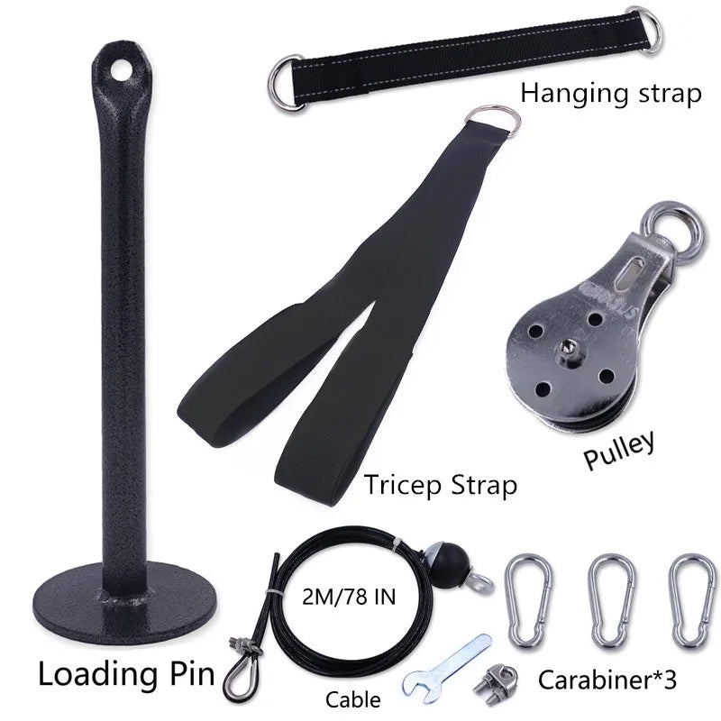 Cross-border DIY Fitness Equipment Set Home Fitness Combination Set Pulley Cable Cord Rope X Set