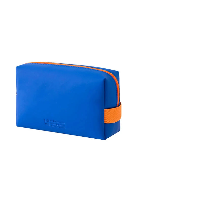 ins wind solid color cosmetic bag PU hand storage bag cosmetic bag mini storage bag customization
