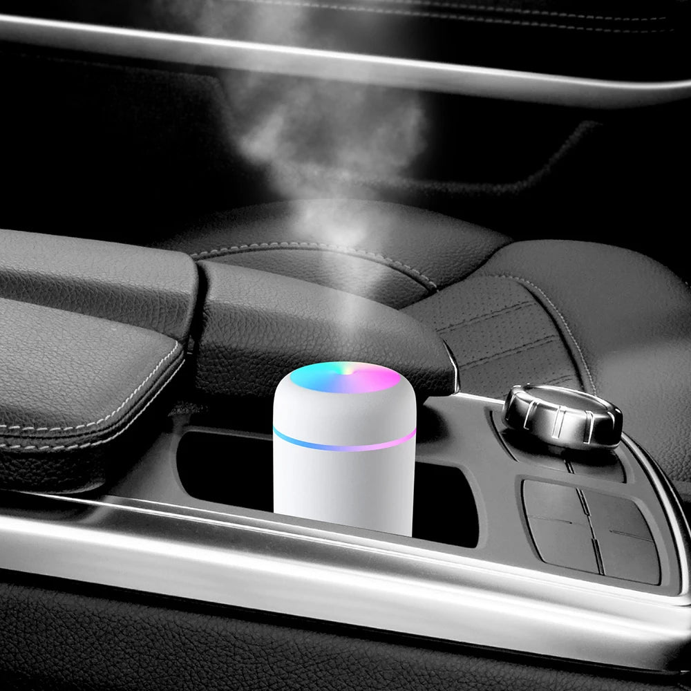 Portable 300ml Humidifier USB Ultrasonic Dazzle Cup Aroma Diffuser Cool Mist Maker Air Humidifier Purifier with Romantic Light