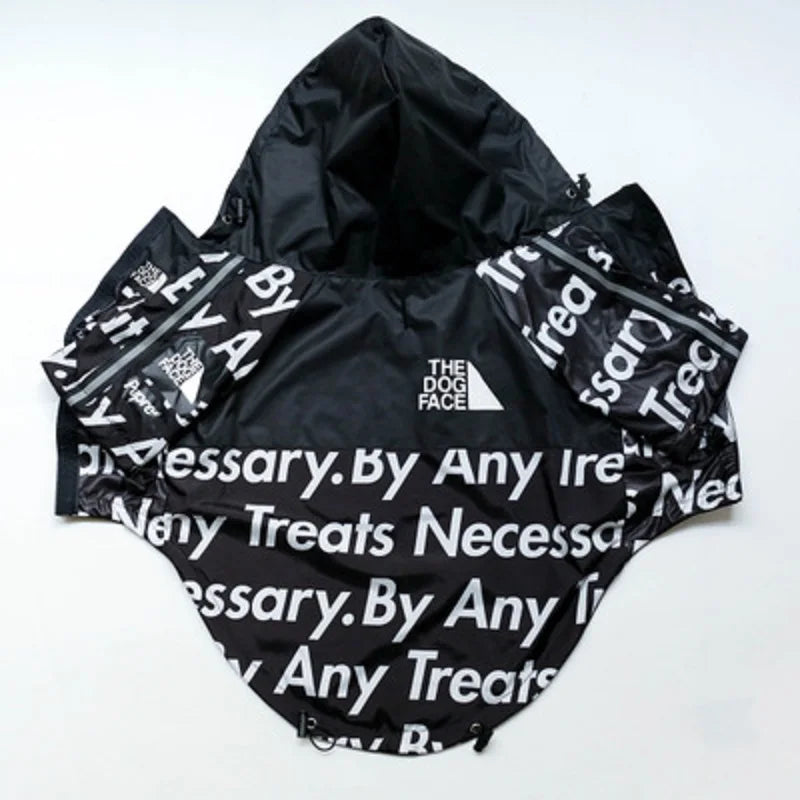 Spring Dog Clothes Windproof Waterproof Fashion Dog Jacket For Large Dogs Labrador Bulldog Dog Raincoat