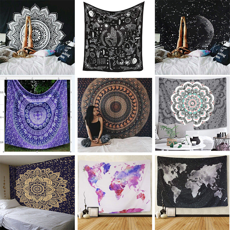 Tapestry mandala series printed home tapestry wall hanging beach towel beach seat blanket wish Amazon
