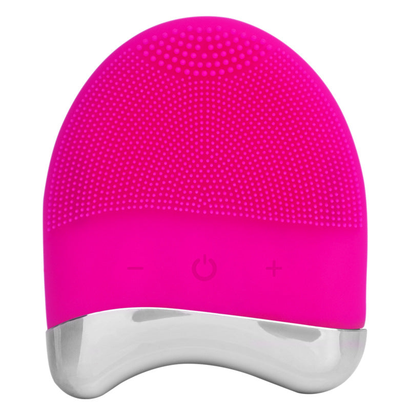 Electric silicone cleansing instrument pore cleaning brush mini ultrasonic male and female net red live makeup remover and face wash artifact