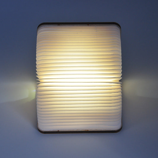 Mini book light creative gift flip folding wooden book light custom USB charging night light LED book light