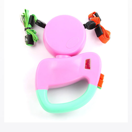 Pet automatic retractable double-headed traction rope, one for two, dog chain, two dog leashes, pet supplies