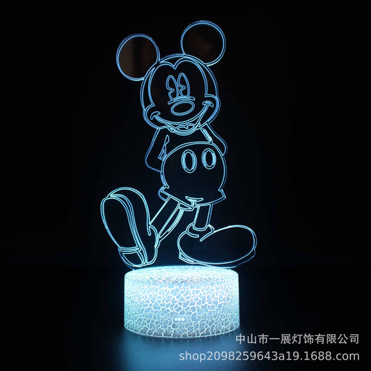 Exclusively for Amazon Explosion Mickey series colorful creative 3D lights LED night light gift table lamp visual lights