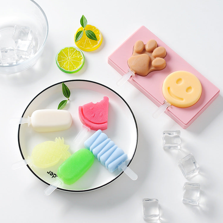 Spot Siamese Ice Cream Mold with Cover Silicone Ice Cream Stick Ice Mold Homemade DIY DIY Ice Cream Mould