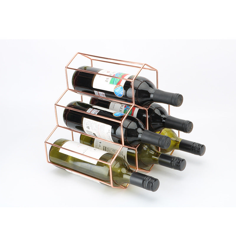 2019 Nordic honeycomb grape iron art wine rack living room bar wine cabinet shop display decorations daily necessities