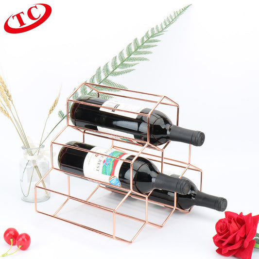 2019 Nordic honeycomb grape iron art wine rack living room bar wine cabinet shop display decorations daily necessities