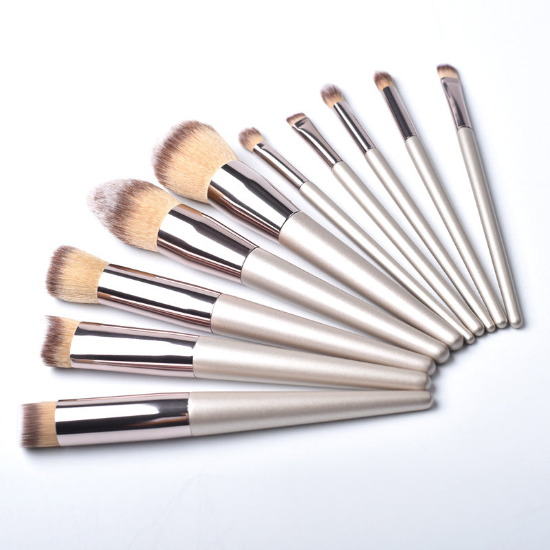 Luxury Champagne Makeup Brushes Set For Foundation Powder Blush Eyeshadow Concealer Lip Eye Make Up Brush Cosmetics Beauty Tools