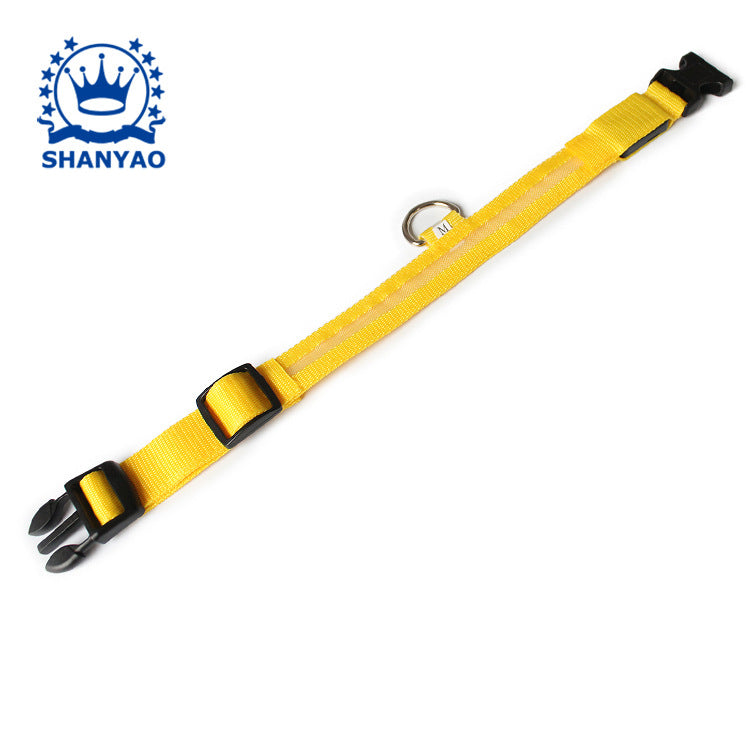 USB luminous dog collar luminous charging collar luminous pet belt pet supplies led flashing dog collar