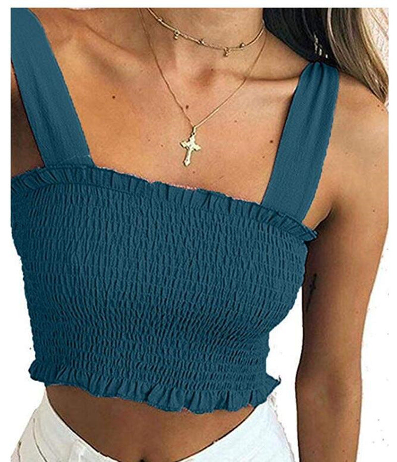 European station hot sale 2017 AliExpress hot style women's autumn and winter new style lace short solid color short short vest women