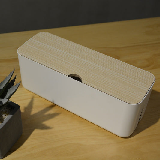 Multifunctional wire storage box charger power cord hidden mobile phone computer tablet socket extension cord organizer